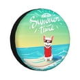 thumbnail image 1 of Spare Tire Cover, French Bulldog Surfing Wheel Cover Tire Covers For Trailers Car Truck Camper Universal Tire Covering Fits Diameter14"-17", 1 of 4