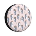 thumbnail image 1 of Spare Tire Cover, Funny Long Hair Horse Flower Pink Wheel Cover Tire Covers For Trailers Car Truck Camper Universal Tire Covering Fits Diameter14"-17", 1 of 4