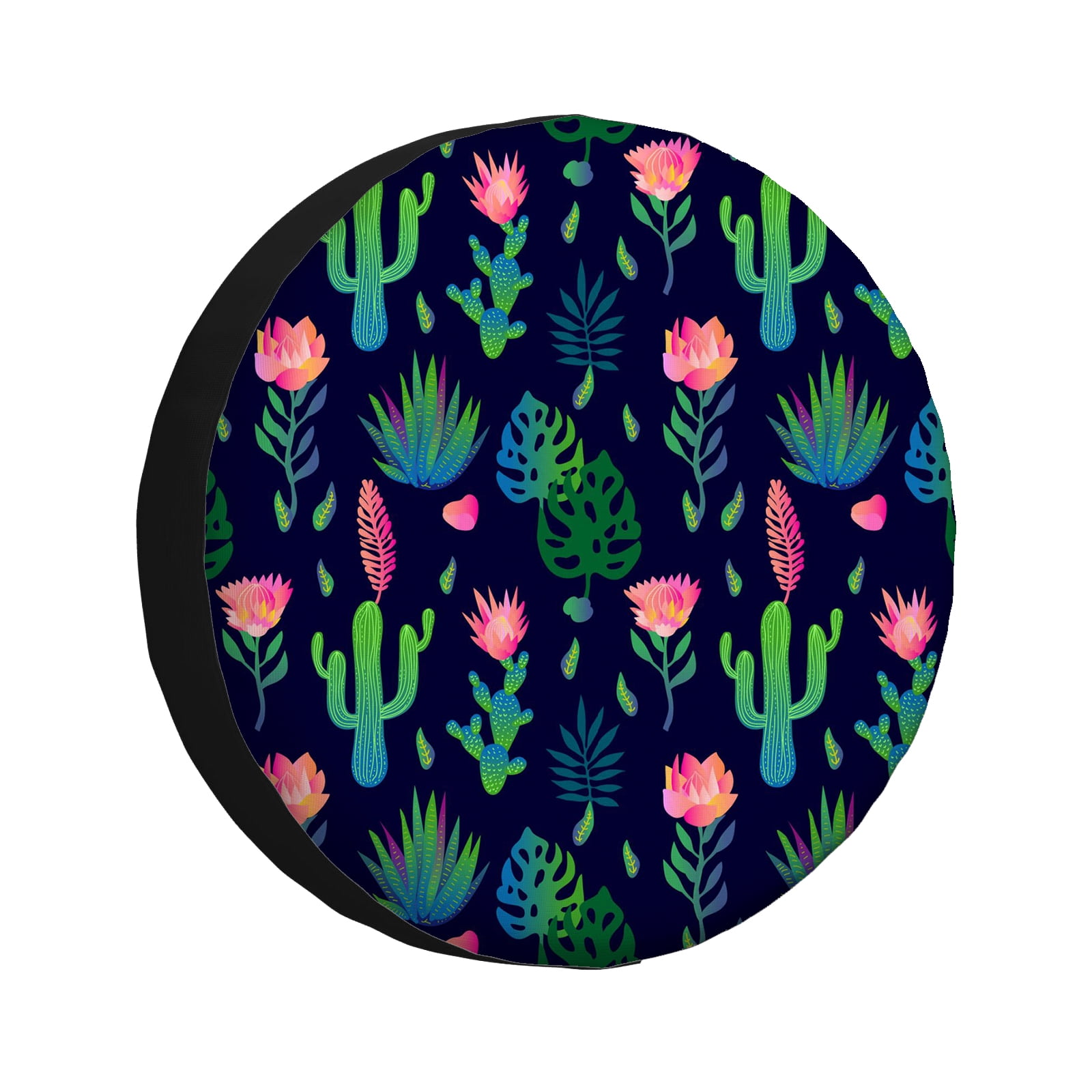 Spare Tire Cover Garden Lotuses Cacti Weatherproof Wheel Covers
