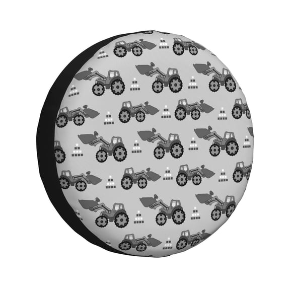 Spare Tire Cover, Gray Tractor Wheel Cover Tire Covers For Trailers Car Truck Camper Universal Tire Covering Fits Diameter14"-17"