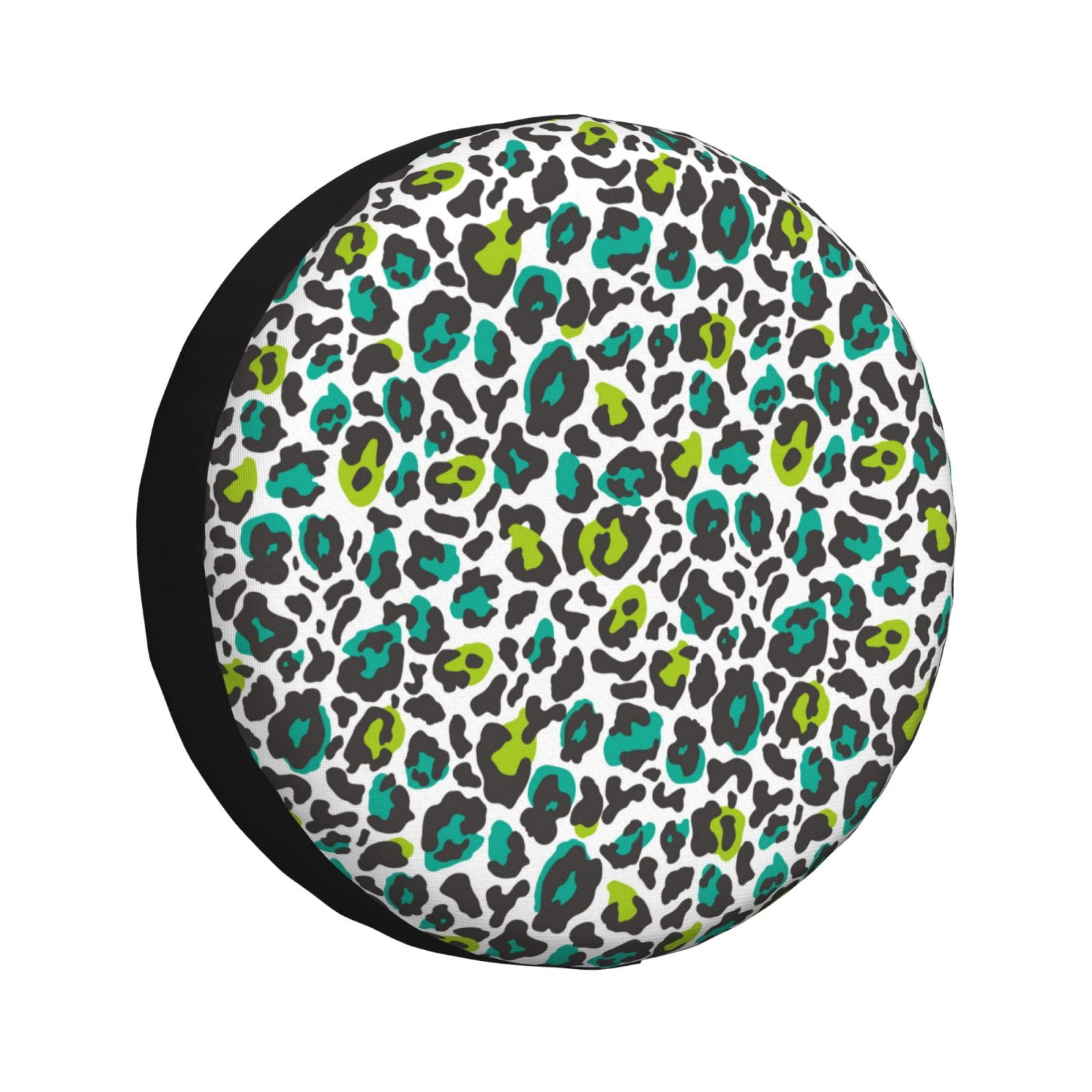 Spare Tire Cover, Green Leopard Wheel Cover Tire Covers for Trailers