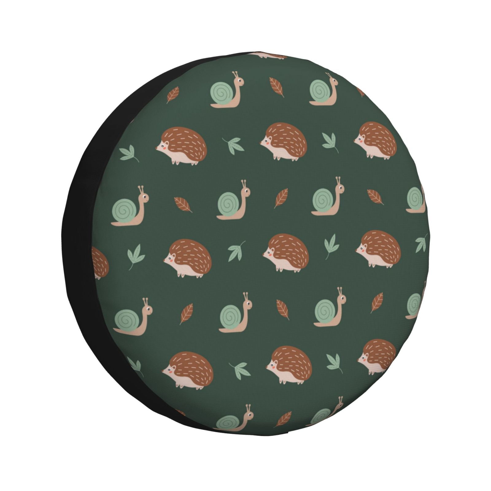 Spare Tire Cover, Green Snails Brown Hedgehogs Tire Covers for Trailer