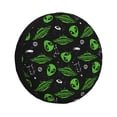 thumbnail image 1 of Spare Tire Cover, Green Space Pattern Wheel Cover Tire Covers For Trailers Car Truck Camper Universal Tire Covering Fits Diameter14"-17", 1 of 4