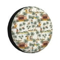 Spare Tire Cover, Hawaiian Style Green Coconut Tree Tire Covers for