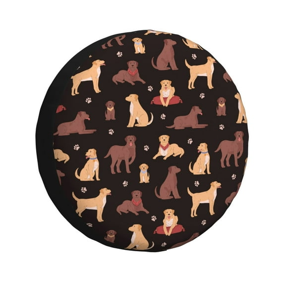 Spare Tire Cover, Labrador Retriever Dog No.1019 Wheel Cover Tire Covers For Trailers Car Truck Camper Universal Tire Covering Fits Diameter14"-17"