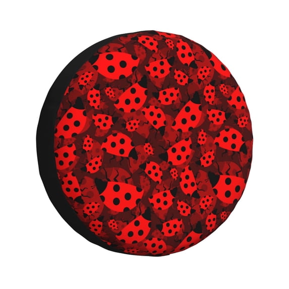 Spare Tire Cover, Ladybugs 1 Wheel Cover Tire Covers for Trailers Car Truck Camper Universal Tire Covering Fits Diameter 14 inch