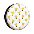 thumbnail image 1 of Spare Tire Cover, Light Bulb Pattern White Wheel Cover Tire Covers For Trailers Car Truck Camper Universal Tire Covering Fits Diameter14"-17", 1 of 4