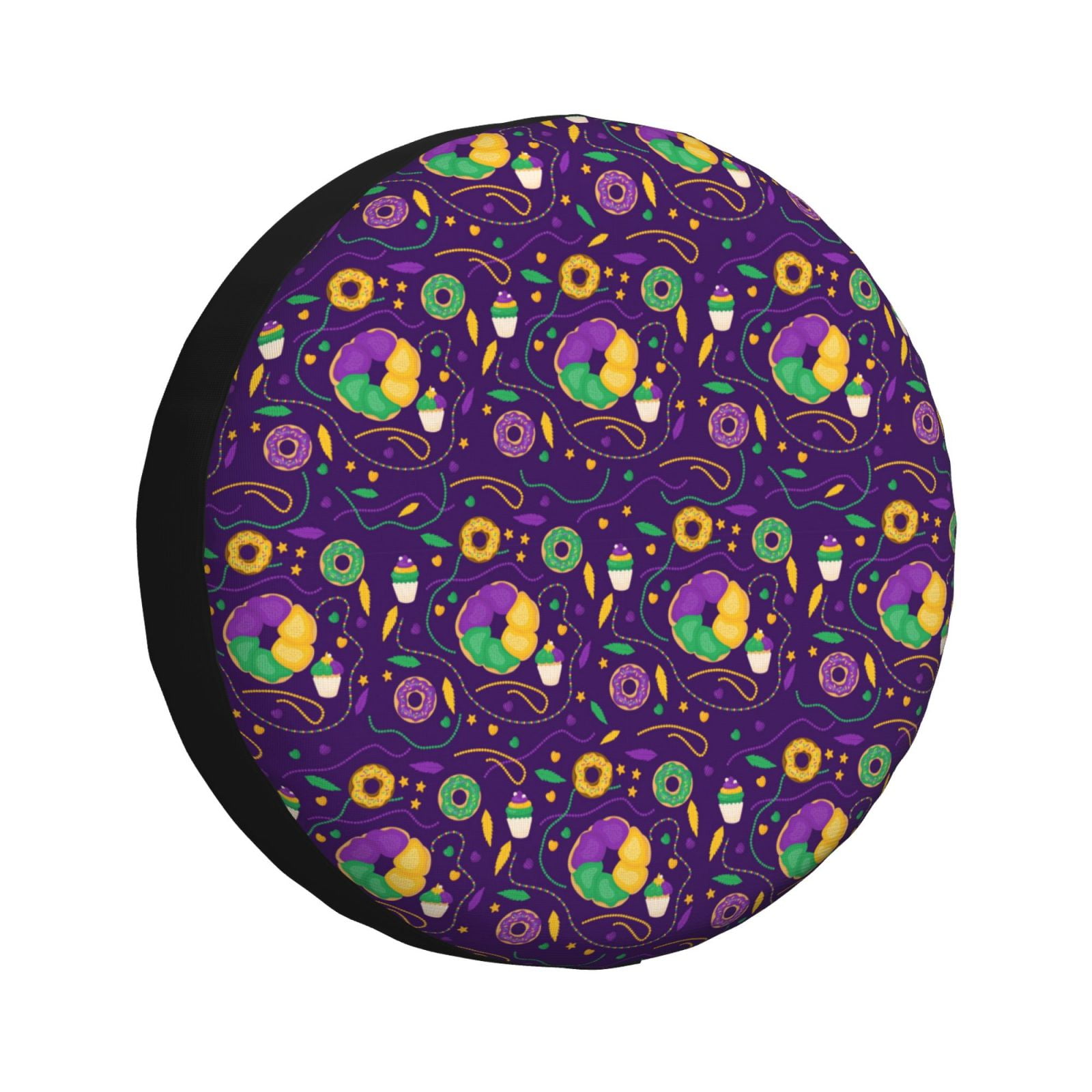 Spare Tire Cover Mardi Gras and Donuts Universal Fit for RV Car
