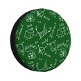 thumbnail image 1 of Spare Tire Cover, Math Pattern Green Wheel Cover Tire Covers For Trailers Car Truck Camper Universal Tire Covering Fits Diameter14"-17", 1 of 4