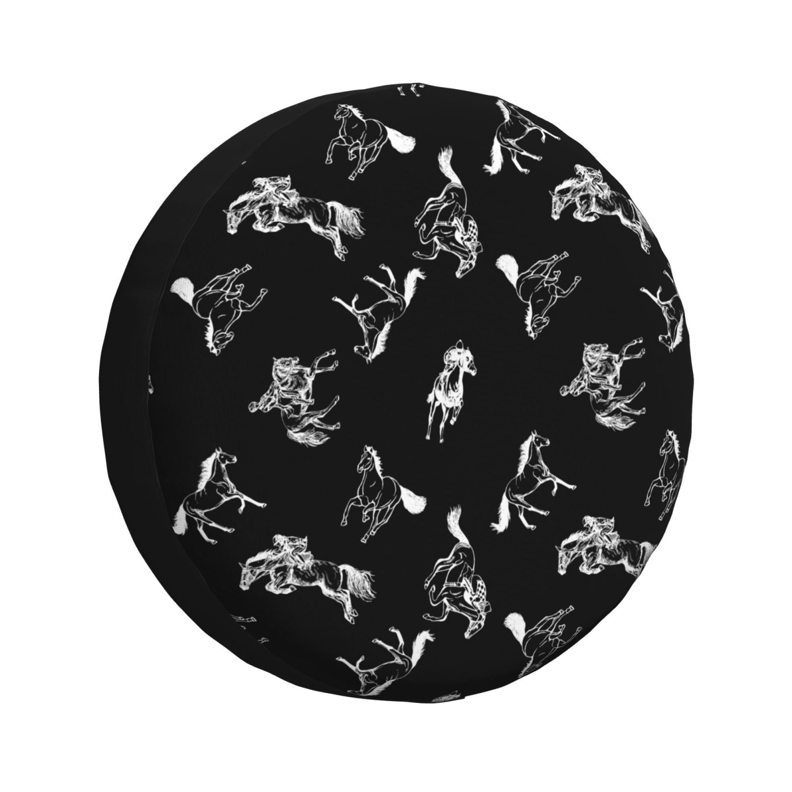 Spare Tire Cover Minimalist Sketch Knight Horse Waterproof Trailer Tire
