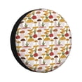thumbnail image 1 of Spare Tire Cover, Mushroom Print C Wheel Cover Tire Covers For Trailers Car Truck Camper Universal Tire Covering Fits Diameter14"-17", 1 of 4