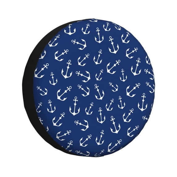 Spare Tire Cover, Nautical Anchors A Wheel Cover Tire Covers For Trailers Car Truck Camper Universal Tire Covering Fits Diameter14"-17"