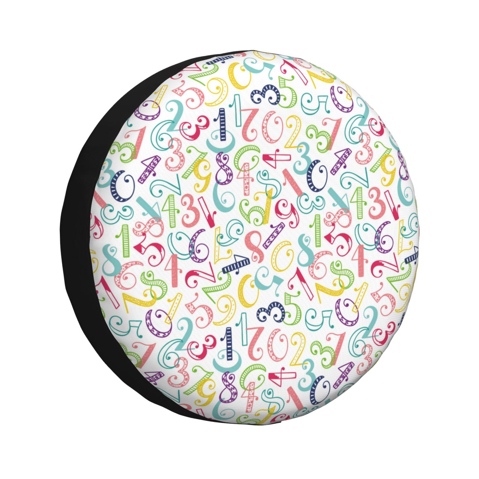 Number Auto Rv Cover Spare Tire Cover Numbers math color Waterproof Trailer Tire Covers 14 ...