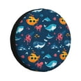 thumbnail image 1 of Spare Tire Cover, Ocean Floor Animals Wheel Cover Tire Covers for Trailers Car Truck Camper Universal Tire Covering Fits Diameter 17 inch, 1 of 7