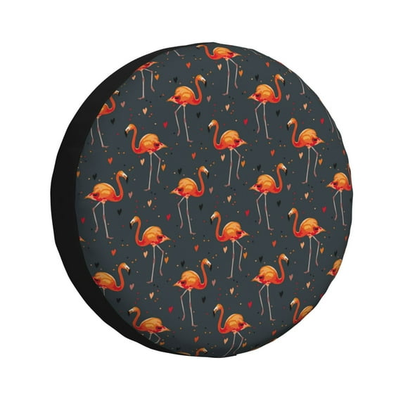 Spare Tire Cover, Orange Bird Wheel Cover Tire Covers For Trailers Car Truck Camper Universal Tire Covering Fits Diameter14"-17"