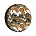 thumbnail image 1 of Spare Tire Cover, Orange Green Camouflage Wheel Cover Tire Covers For Trailers Car Truck Camper Universal Tire Covering Fits Diameter14"-17", 1 of 4