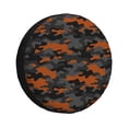 thumbnail image 1 of Spare Tire Cover, Orange Grey Camouflage Wheel Cover Tire Covers For Trailers Car Truck Camper Universal Tire Covering Fits Diameter14"-17", 1 of 4
