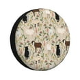 thumbnail image 1 of Spare Tire Cover, Painted Cute Goat Flower Wheel Cover Tire Covers For Trailers Car Truck Camper Universal Tire Covering Fits Diameter14"-17", 1 of 4