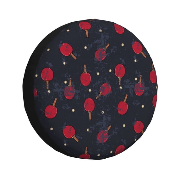 Spare Tire Cover, Ping Pong Wheel Cover Tire Covers for Trailers Car Truck Camper Universal Tire Covering Fits Diameter 16 inch