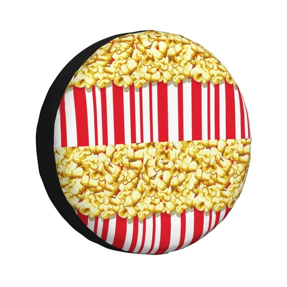 Spare Tire Cover, Popcorn Wheel Cover Tire Covers for Trailers Car Truck Camper Universal Tire Covering Fits Diameter 17 inch