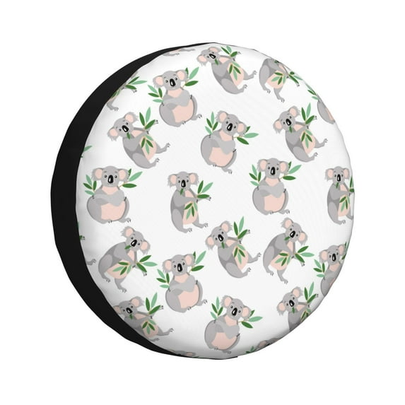 Spare Tire Cover, Pudgy Koala Wheel Cover Tire Covers For Trailers Car Truck Camper Universal Tire Covering Fits Diameter14"-17"