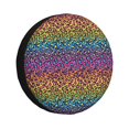 thumbnail image 1 of Spare Tire Cover, Rainbow Bright colorful leopard Wheel Cover Tire Covers for Trailers Car Truck Camper Universal Tire Covering Fits Diameter 14 inch, 1 of 7