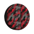 thumbnail image 1 of Spare Tire Cover, Red Grey Black Camouflage Wheel Cover Tire Covers For Trailers Car Truck Camper Universal Tire Covering Fits Diameter14"-17", 1 of 4