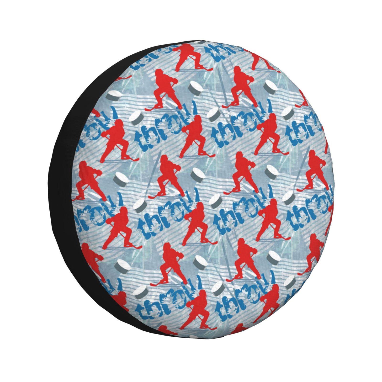 Spare Tire Cover, Red hockey player print cool Wheel Cover Tire Covers for Trailers Car Truck