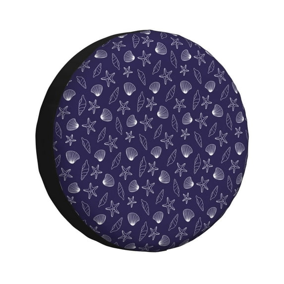 Spare Tire Cover, Seashells Starfish Wheel Cover Tire Covers For Trailers Car Truck Camper Universal Tire Covering Fits Diameter14"-17"