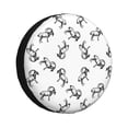 thumbnail image 1 of Spare Tire Cover, Sketch Cool Goat Black White Wheel Cover Tire Covers For Trailers Car Truck Camper Universal Tire Covering Fits Diameter14"-17", 1 of 4