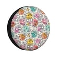 thumbnail image 1 of Spare Tire Cover, Skull And Flowers Wheel Cover Tire Covers For Trailers Car Truck Camper Universal Tire Covering Fits Diameter14"-17", 1 of 4