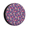 thumbnail image 1 of Spare Tire Cover, Skull Colorful Flower Daisy Wheel Cover Tire Covers For Trailers Car Truck Camper Universal Tire Covering Fits Diameter14"-17", 1 of 4