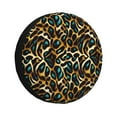thumbnail image 1 of Spare Tire Cover, Teal Leopard Wheel Cover Tire Covers for Trailers Car Truck Camper Universal Tire Covering Fits Diameter 17 inch, 1 of 7