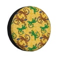 thumbnail image 1 of Spare Tire Cover, Tropical Funny Lizard Yellow Wheel Cover Tire Covers For Trailers Car Truck Camper Universal Tire Covering Fits Diameter14"-17", 1 of 4