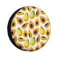 thumbnail image 1 of Spare Tire Cover, Tropical Papaya Wheel Cover Tire Covers For Trailers Car Truck Camper Universal Tire Covering Fits Diameter14"-17", 1 of 4