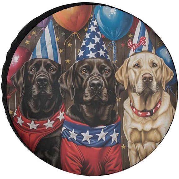 Spare Tire Cover USA Retro America Wheel Protectors Weatherproof Wheel Covers Independence Day 4th of July Tire Cover Universal Fit for Trailer SUV Truck Camper Travel Trailers Accessories