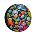 thumbnail image 1 of Spare Tire Cover, Underwater Diving Animals Wheel Cover Tire Covers For Trailers Car Truck Camper Universal Tire Covering Fits Diameter14"-17", 1 of 4
