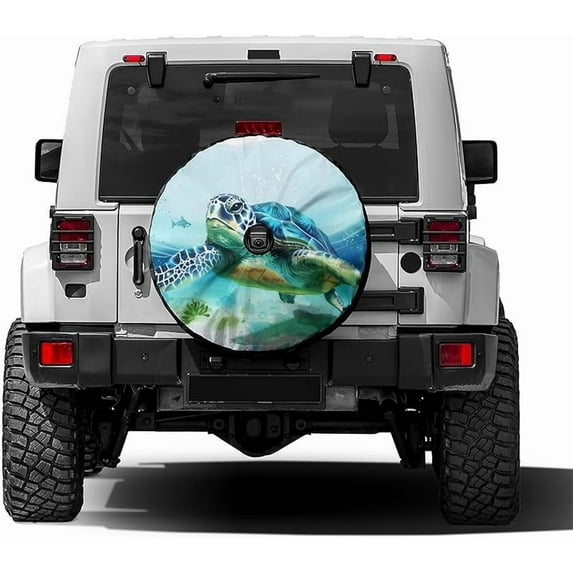 Spare Tire Cover, Universal Wheel Tire Cover Waterproof Dust-Proof Tire Protectors for Jeep Trailer Rv Van SUV Truck Camper and Many Vehicle
