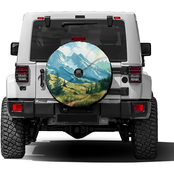 Spare Tire Cover, Universal Wheel Tire Cover Waterproof Dust-Proof Tire Protectors for Jeep Trailer Rv Van SUV Truck Camper and Many Vehicle