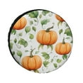 thumbnail image 1 of Spare Tire Cover Watercolor Orange Pumpkins Green Leaves Wheel Protectors Tire Covers Weatherproof Wheel Covers Autumn Thanksgiving Day Tire Cover for Camper Travel Trailer SUV Truck 14inch, 1 of 8