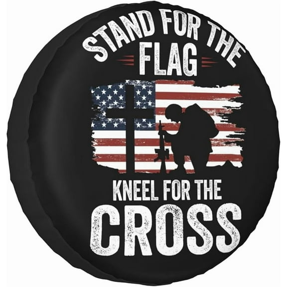 Spare Tire Cover Weatherproof Sun Protection Wheel Tire Cover Universal Fit Trailers RV SUV Truck Camper Travel with US American Flag