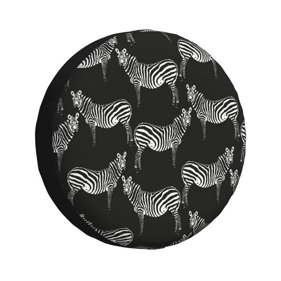Spare Tire Cover, cool black zebra Wheel Cover Tire Covers for Trailers Car Truck Camper Universal Tire Covering Fits Diameter 16 inch
