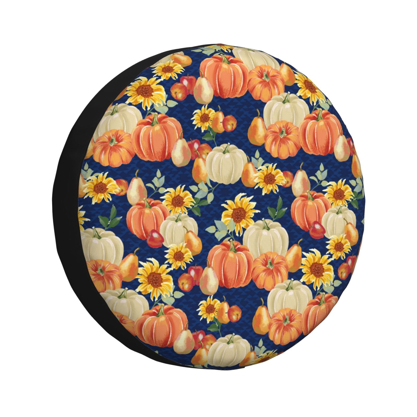 Spare Tire Cover, fall Pumpkin Daisy Wheel Cover Tire Covers for Trailers Car Truck Camper