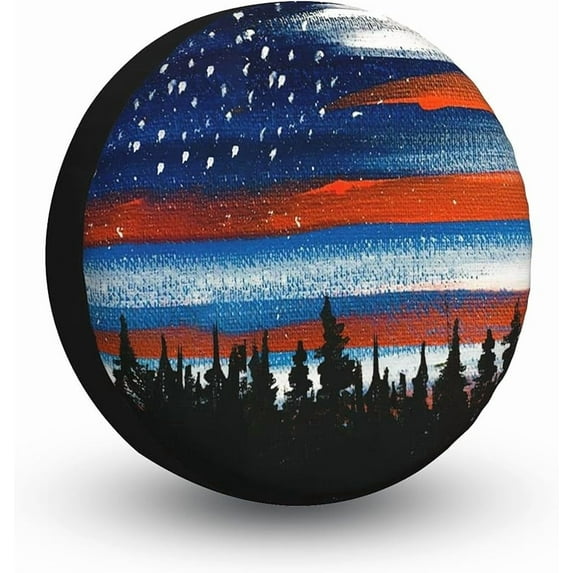 Spare Tire Cover for RV, Trailer, SUV, Off-Road Vehicle, Camper, Trucks Waterproof Sun Protection Black