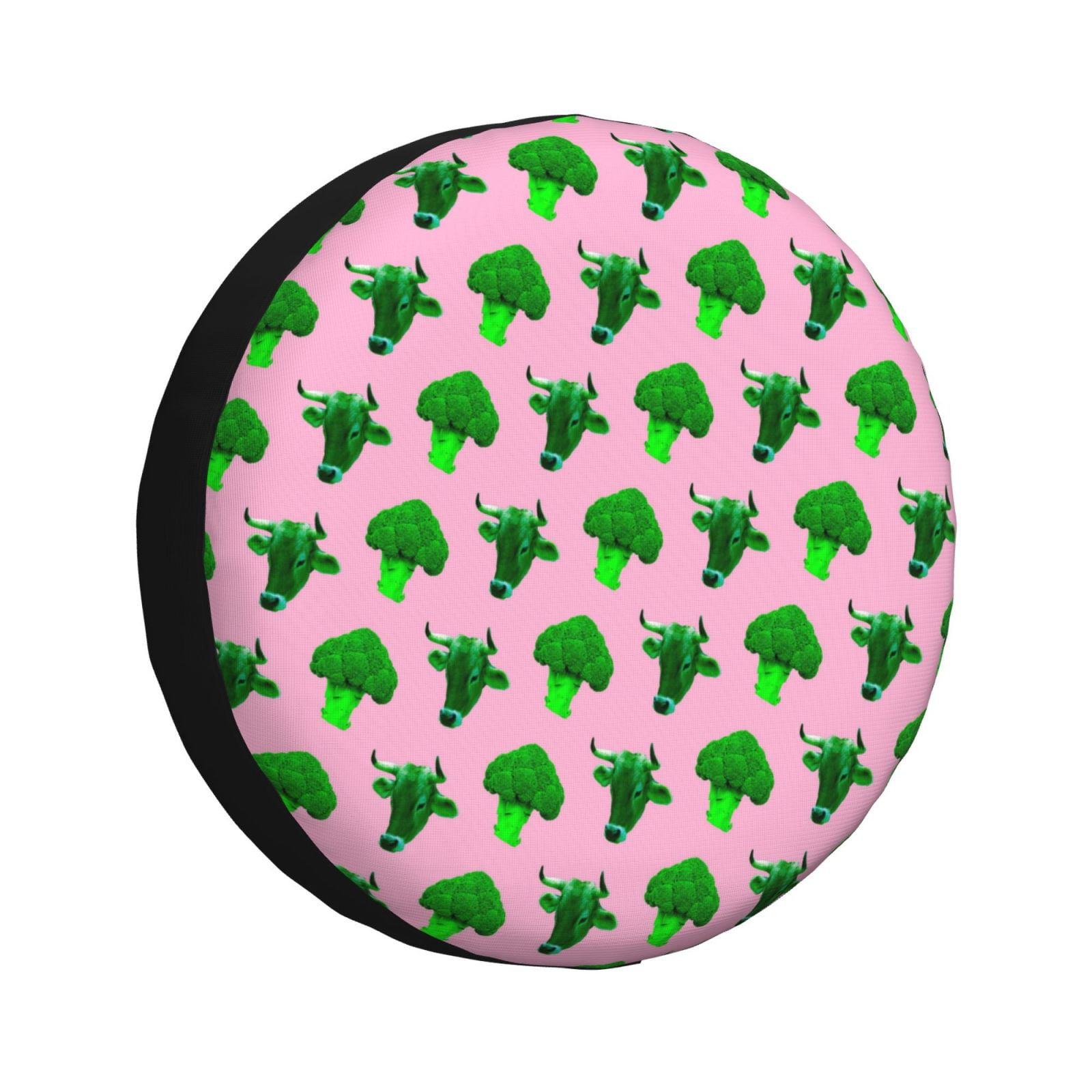 Spare Tire Cover, funny green Broccoli Cow fashion Wheel Cover Tire