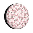 thumbnail image 1 of Spare Tire Cover, pink checkerboard cowgirl boots Wheel Cover Tire Covers for Trailers Car Truck Camper Universal Tire Covering Fits Diameter 15 inch, 1 of 7