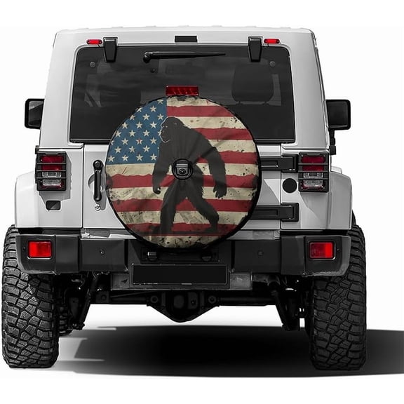 Spare Tire Cover with Backup Camera Hole, Universal Wheel Tire Cover Tire Protectors for Trailer RV Van SUV Truck Camper and Many Vehicle