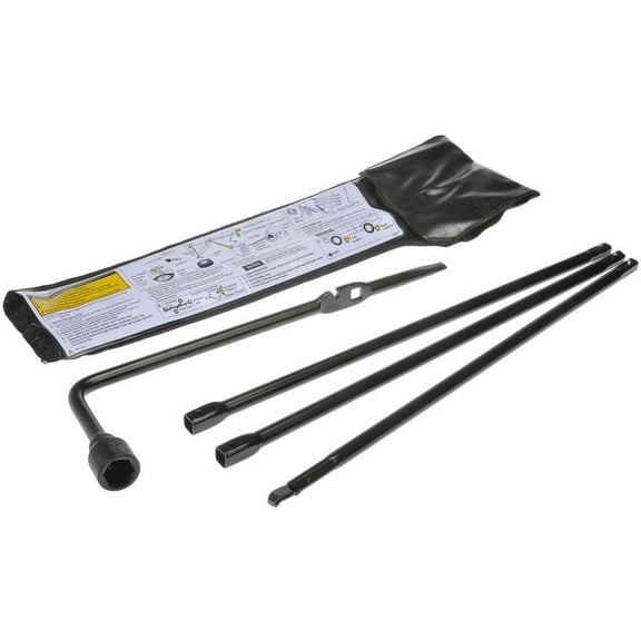 Spare Tire Jack Handle and Wheel Lug Wrench with Extension Arms and Tool Kit Sleeve - Compatible with 2001 - 2019 Chevy Tahoe 2002 2003 2004 2005 2006 2007 2008 2009 2010 2011 2013 2014 2015 2016