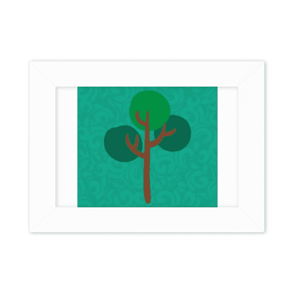 Spare Tree Green Art Deco Fashion Photo Mount Frame Picture Art Painting Desktop 5x7 inch