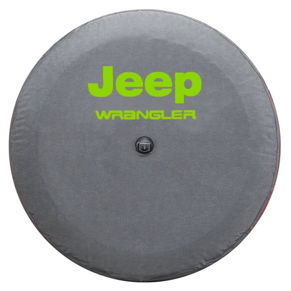 SpareCover BR-wranglerJL-32 Brawny Series 32" Tire Cover for 2018 Wrangler JL with Rear View Camera Mojito Green Logo